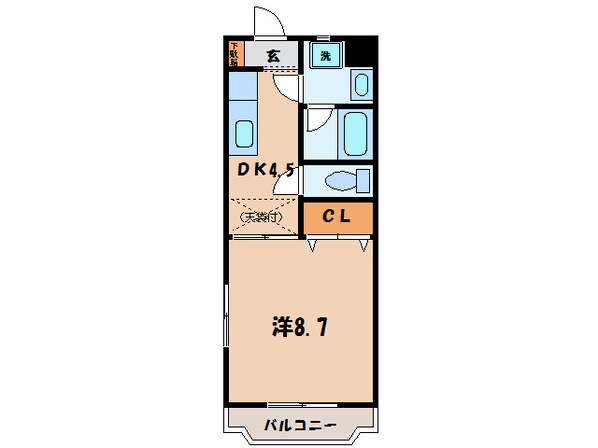 桜町前駅 徒歩5分 3階の物件間取画像